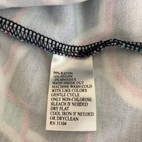 Crown & Ivy Ponte A-line Scalloped Floral Size LP - Picture 5 of 8